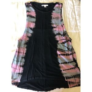 Volcom: size Small black and pink tie-dyed tank